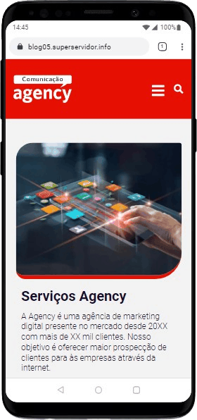 Modelo de site com Blog para agências de marketing digital e de publicidade